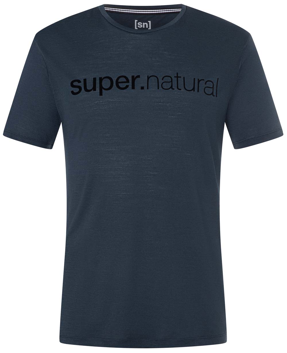 super.natural Men’s 3d Signature Tee Blueberry/Jet Black