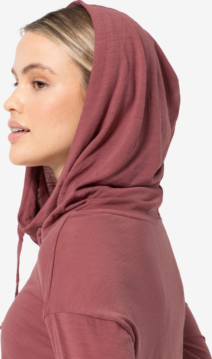 super.natural Women's Funnel Hoodie Roan Rouge super.natural