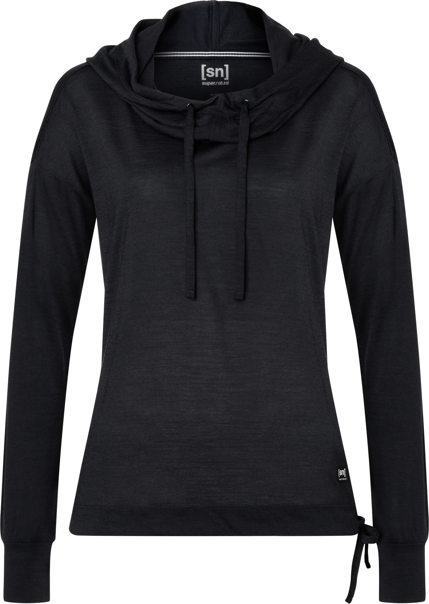 super.natural Women’s Funnel Hoodie Jet Black