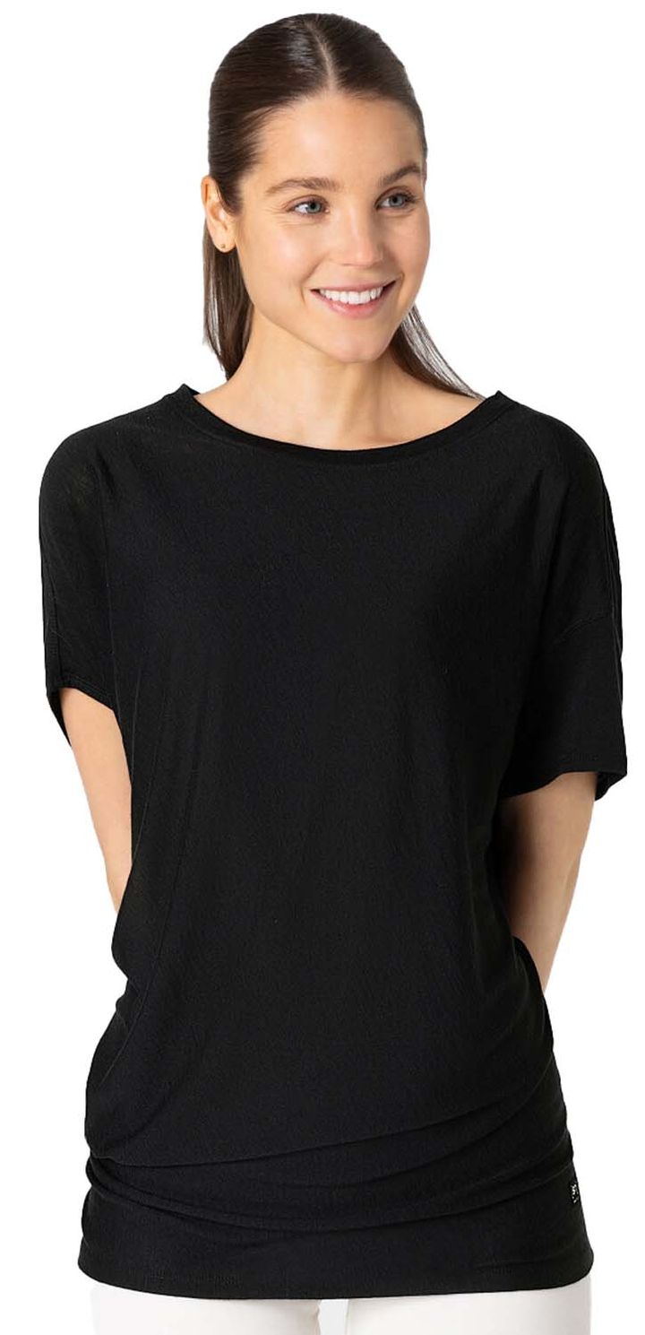 super.natural Women's Yoga Loose Tee Jet Black super.natural