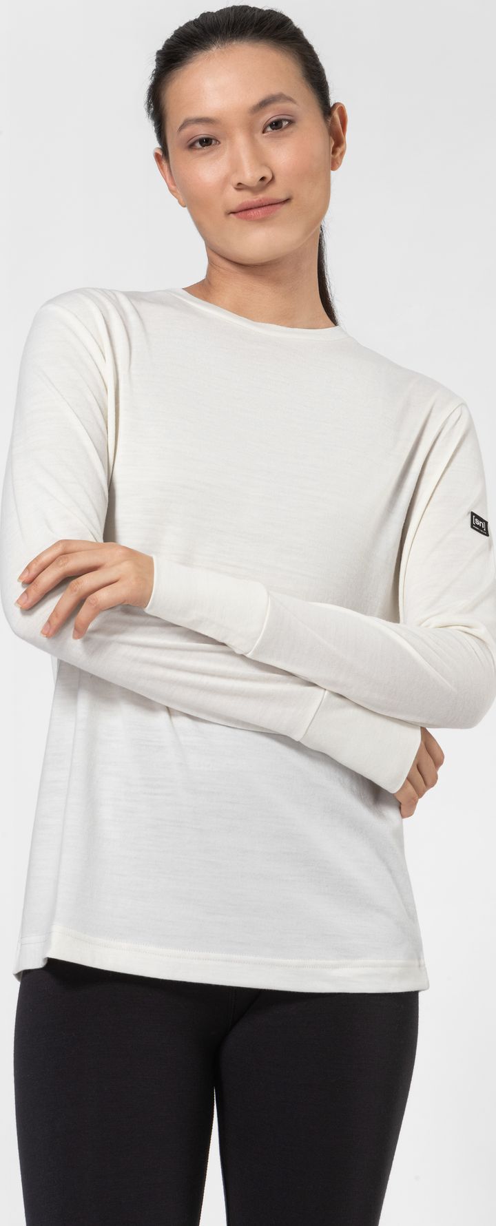 super.natural Women's Warm Up Long Sleeve Fresh White super.natural