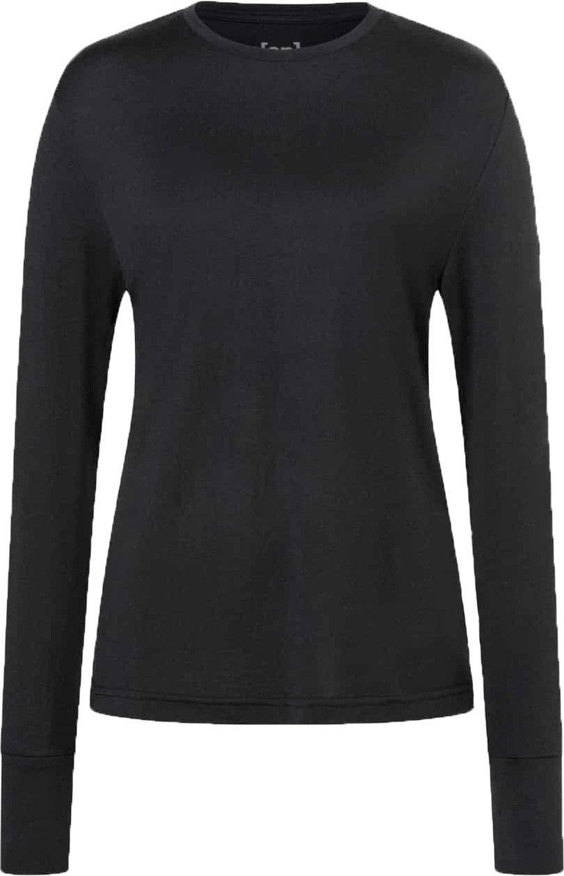 super.natural Women's Warm Up Long Sleeve Jet Black