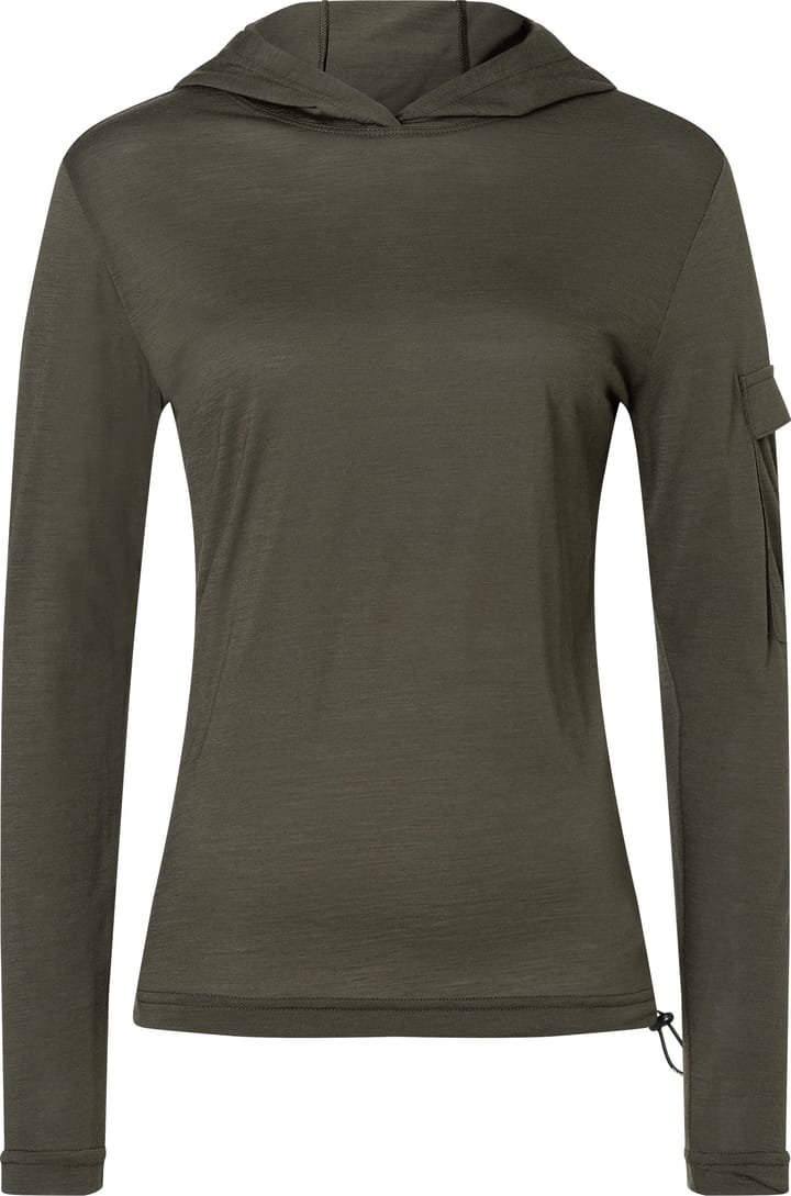 super.natural Women's Relax Light Pocket Hoodie Black Ink super.natural