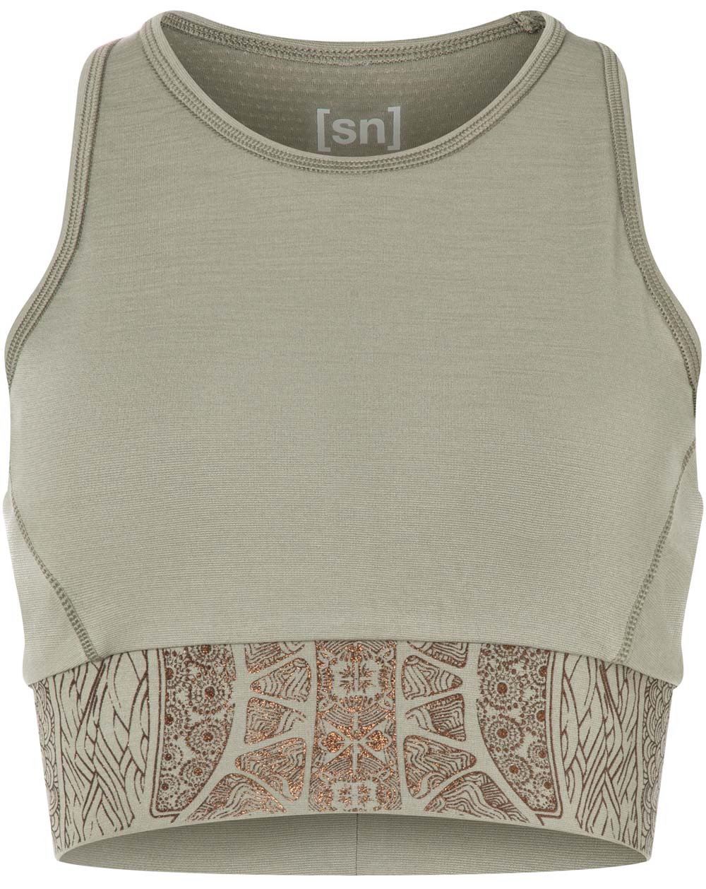 super.natural Women’s Arabesque Lf Top Dried Sage/Copper