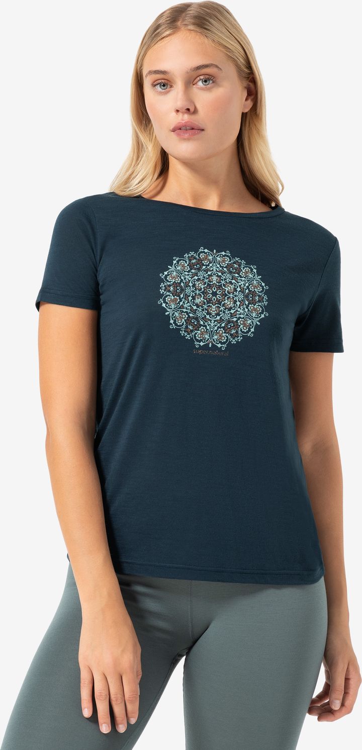 super.natural Women's Ornament Tee Blueberry/light Jade/copper super.natural