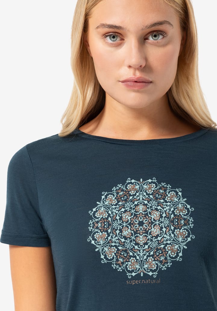 super.natural Women's Ornament Tee Blueberry/light Jade/copper super.natural