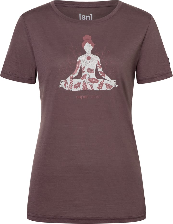 super.natural Women's Larissa Tee Raisin/feather Grey/roan Rouge super.natural