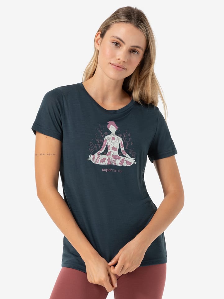 super.natural Women's Larissa Tee Blueberry/feather Grey/nostalgia Rose super.natural