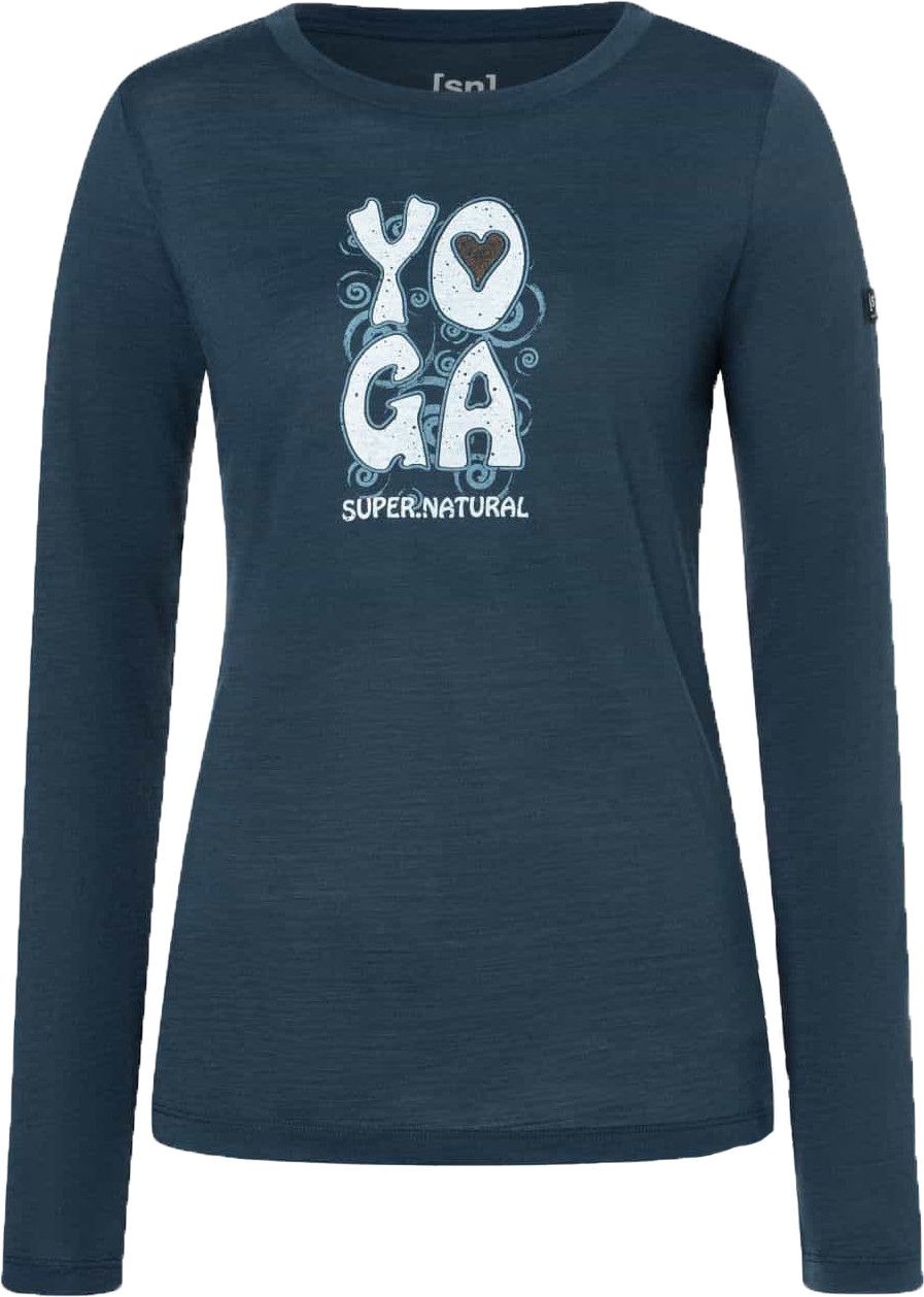 super.natural Women's Heart Of Yoga Longsleeve Blueberry/various