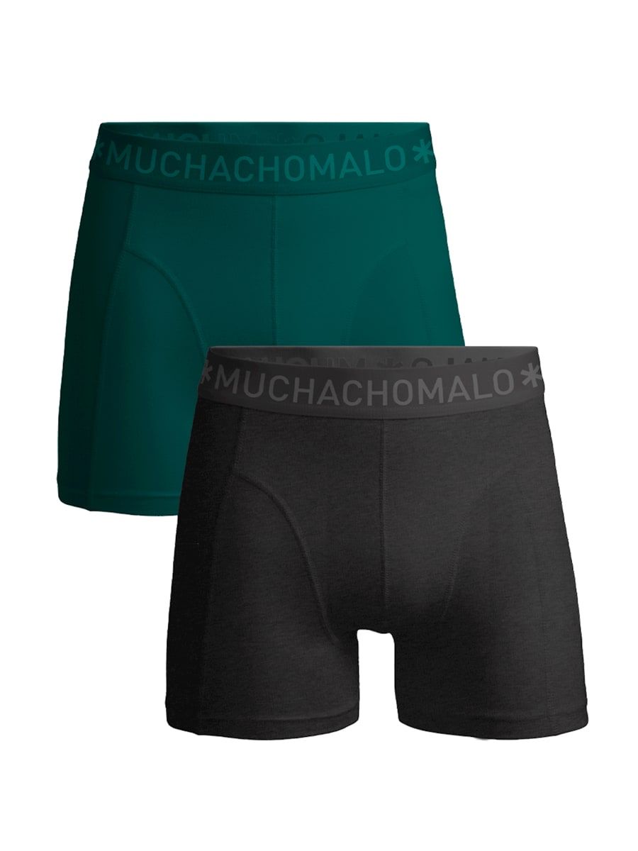 Muchachomalo 1010 Solid Boxer 2pk 594 Grey/Green