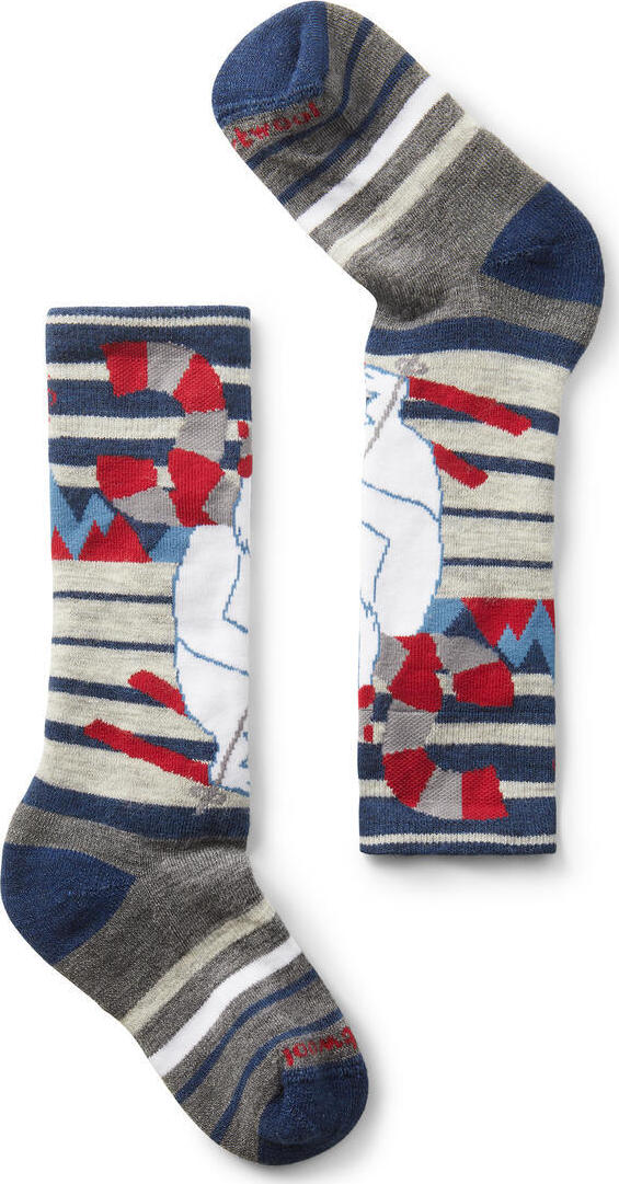 Smartwool Kids’ Wintersport Full Cushion Yeti Pattern Otc Socks Alpine Blue