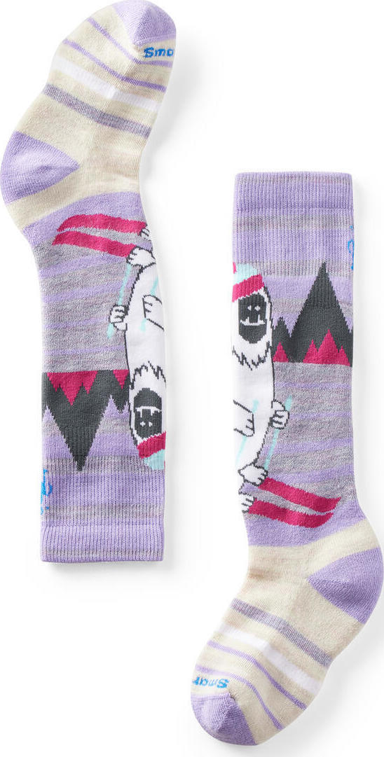 Smartwool Kids’ Wintersport Full Cushion Yeti Pattern Otc Socks Ultra Violet