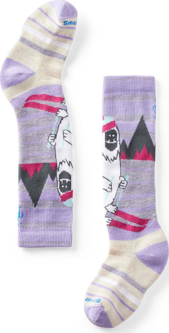 Smartwool Kids' Wintersport Full Cushion Yeti Pattern Otc Socks Ultra Violet Smartwool