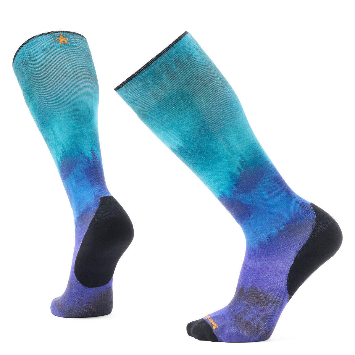 Smartwool Men’s Ski Targeted Cushion Compression Print Otc Socks Black