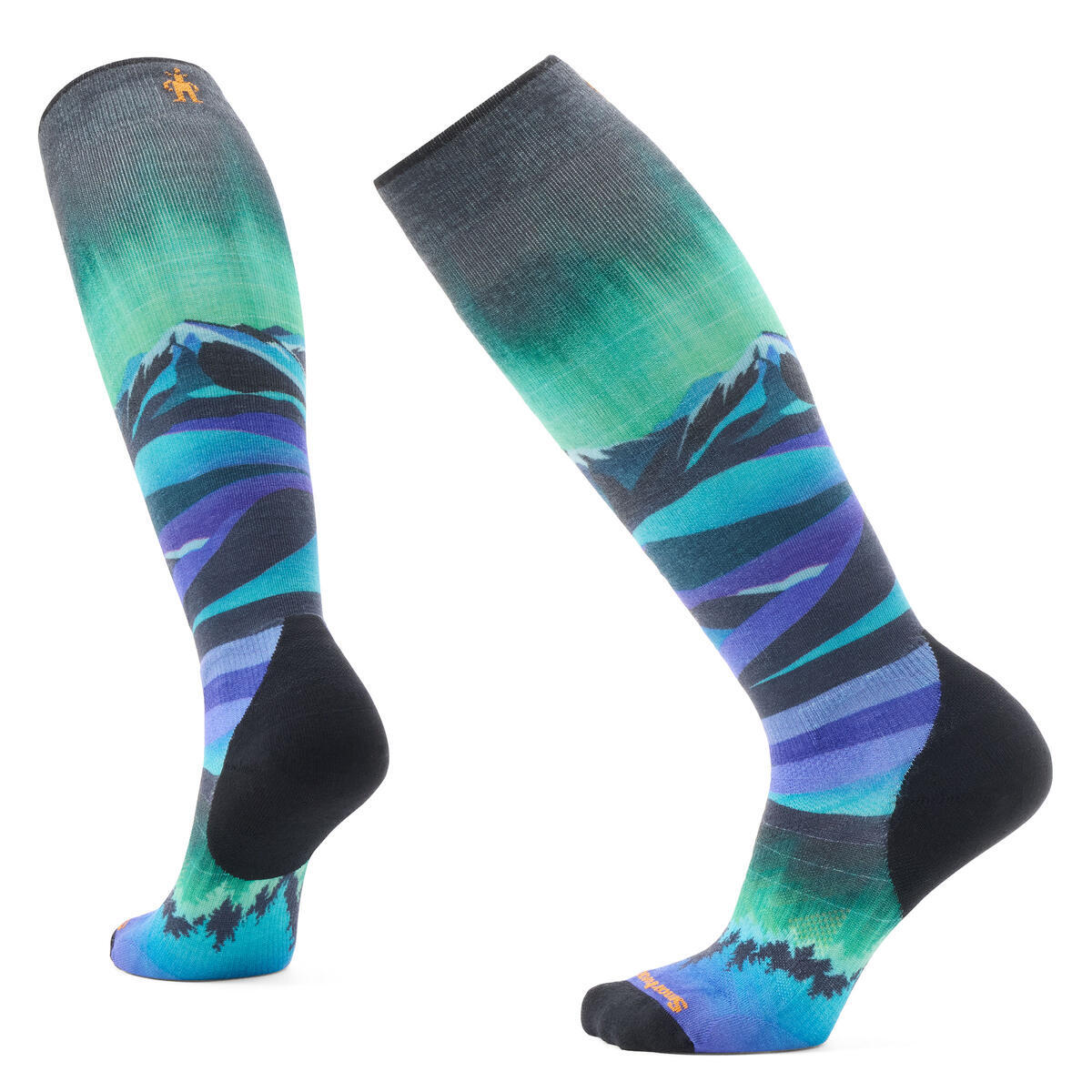 Smartwool Women’s Ski Targeted Cushion Compression Print Otc Socks Black