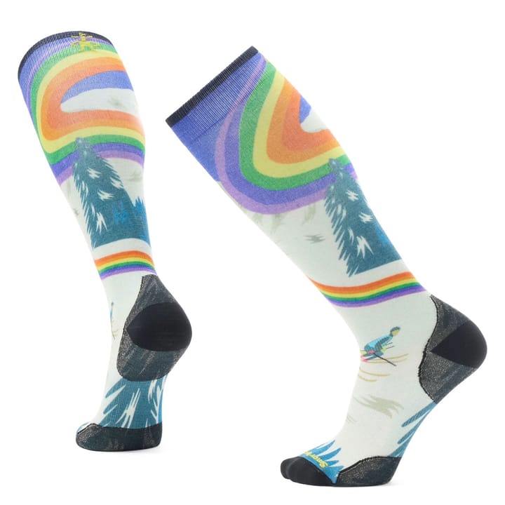 Smartwool Ski Zero Cushion Rainbow Trails Print Otc Socks Laguna Blue Smartwool