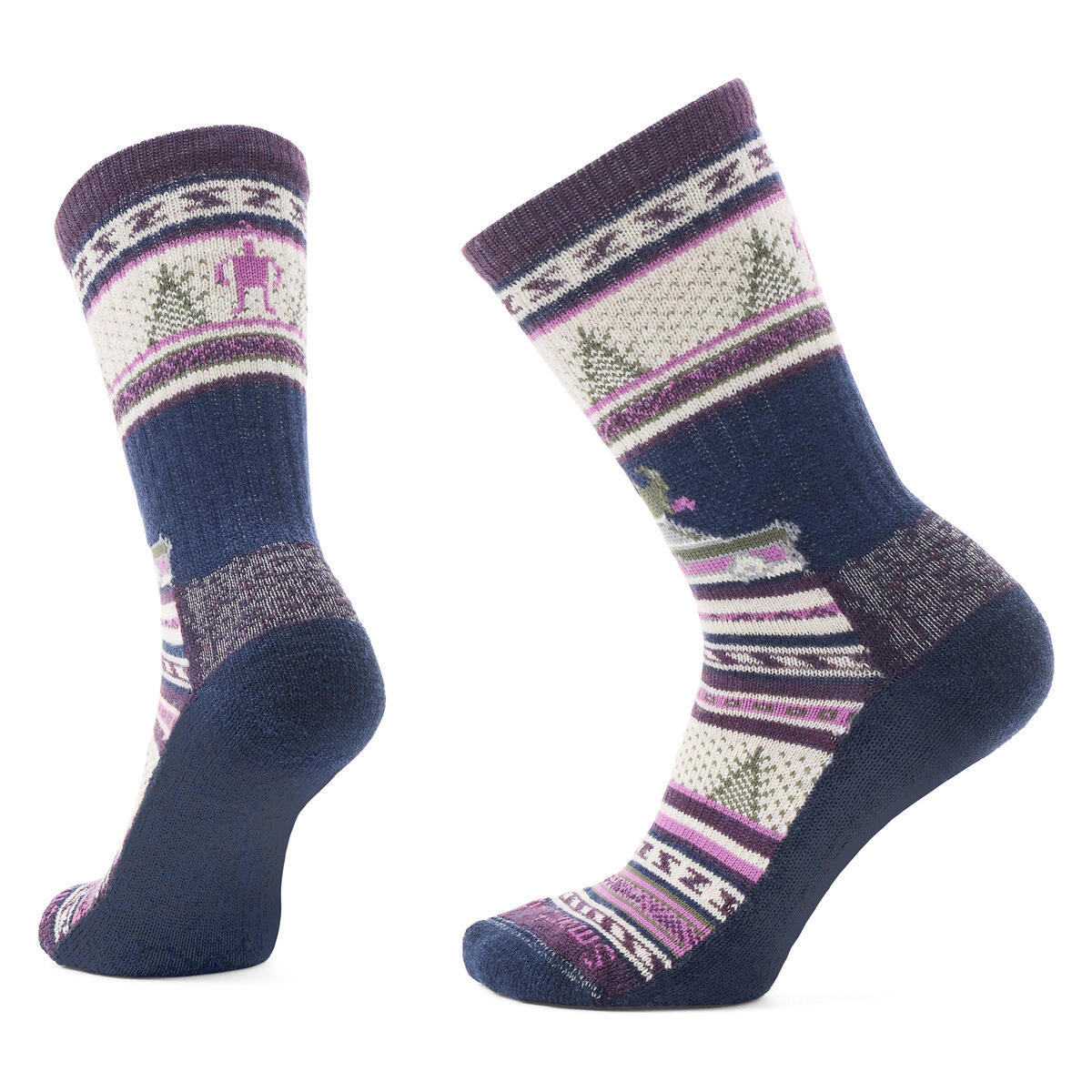 Smartwool Unisex Everyday Say It Ain’T Snow Crew Socks Purple Iris