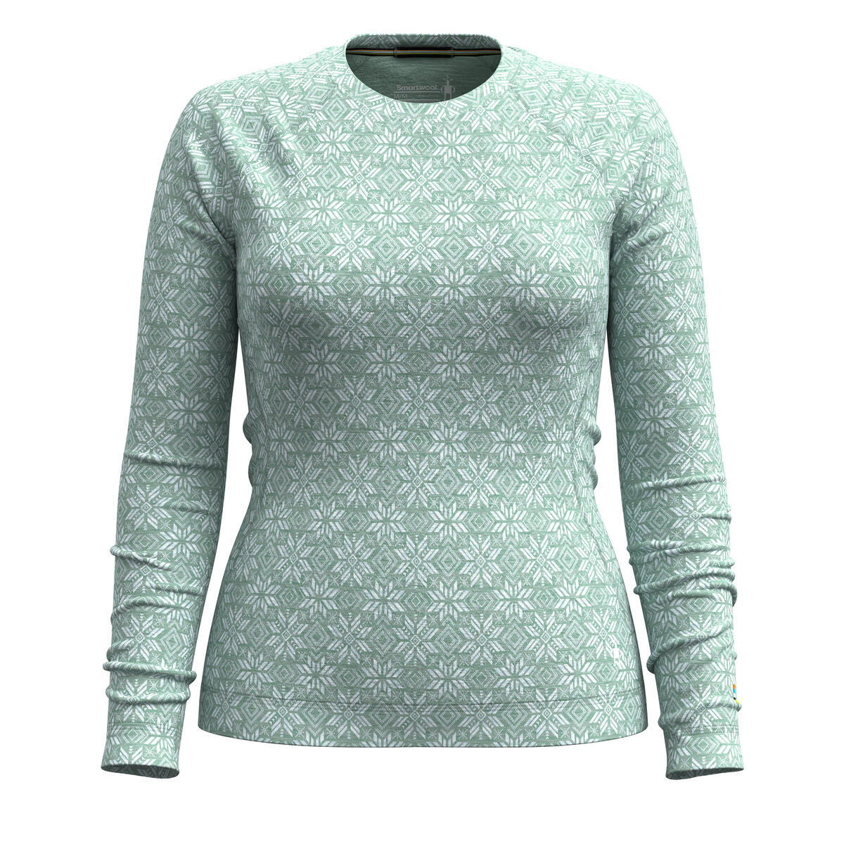 Smartwool Women’s Merino 250 Baselayer Crew Boxed Arctic Green Digi Snow