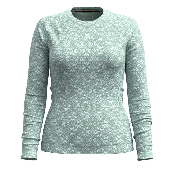 Smartwool Women's Merino 250 Baselayer Crew Boxed Arctic Green Digi Snow Smartwool