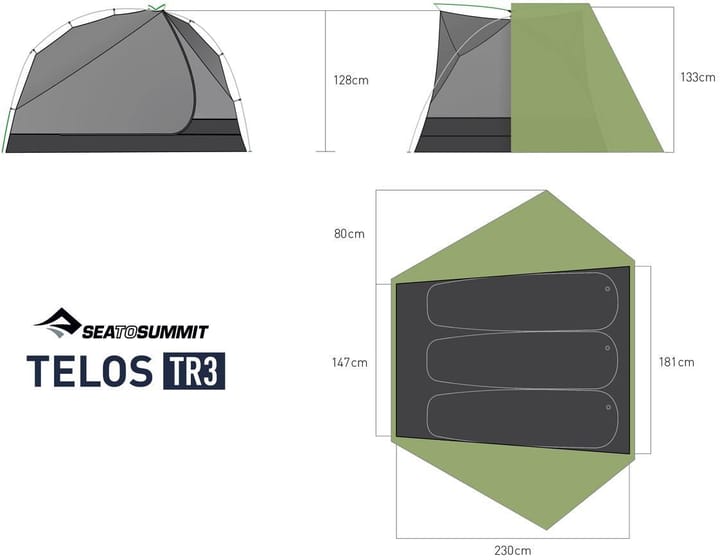 Sea To Summit Telos TR3 Green Sea to Summit
