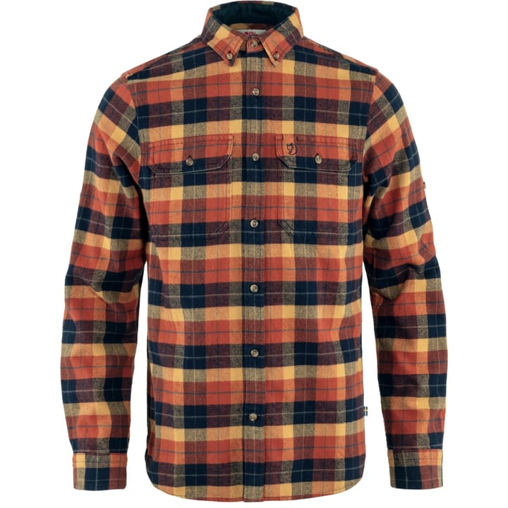 Fjällräven Men's Singi Heavy Flannel Shirt Autumn Leaf-Dark Navy Fjällräven