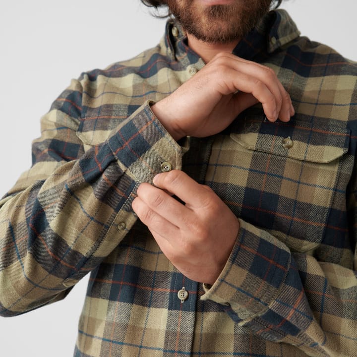 Fjällräven Men's Singi Heavy Flannel Shirt Autumn Leaf-Dark Navy Fjällräven