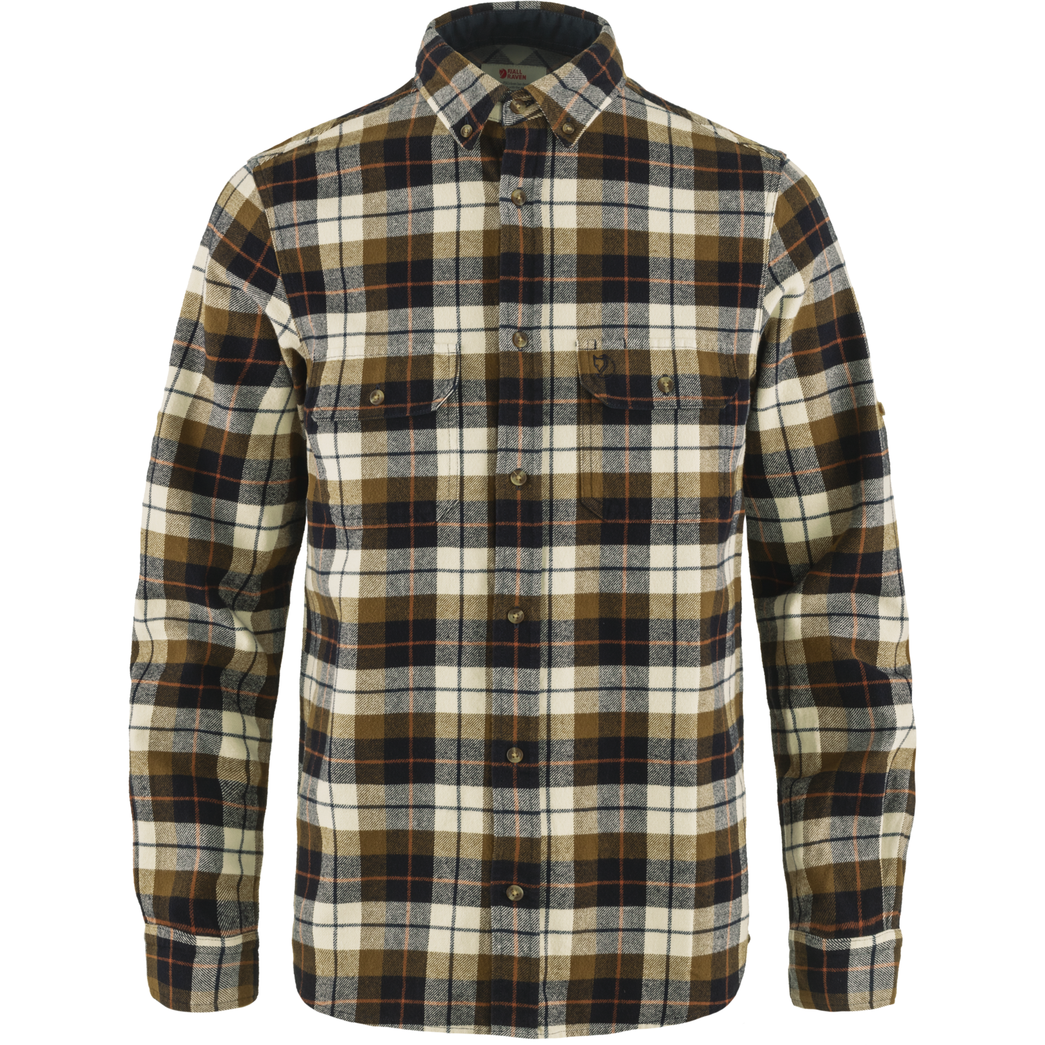 Fjällräven Men’s Singi Heavy Flannel Shirt Chalk White-Dark Navy