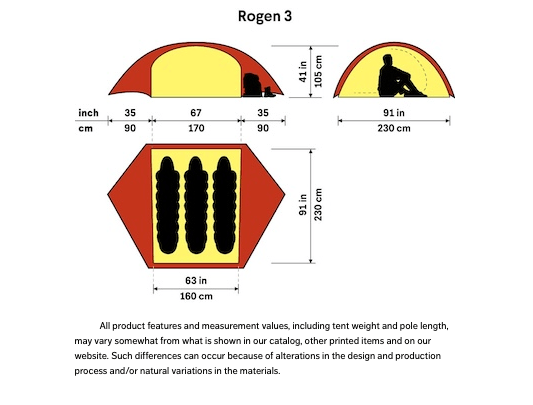 Hilleberg Rogen 3 Red Hilleberg