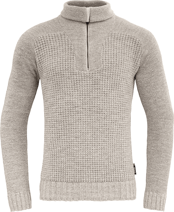 Devold Men's Bispen Wool Zip Neck Grey Melange