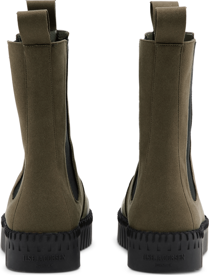 Ilse Jacobsen Women's Tulip Long Chelsea Boot Deep Olive Black Ilse Jacobsen