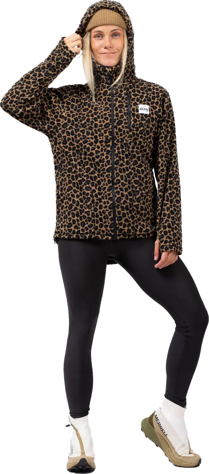 Eivy Women's Techlight Ziphood Fleece Leopard Eivy