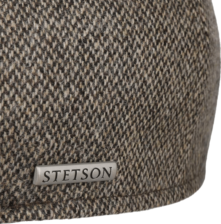 Stetson Men's Texas Fine Herringbone Flat Cap Sand/Black Stetson