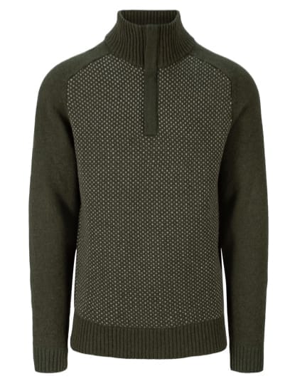 Tufte Wear M Robin Low Half-Zip Forest Night Melange