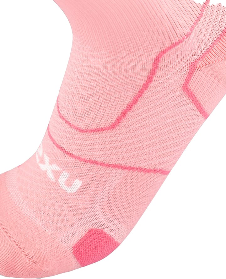 2XU Vectr Cushion Crew Socks Pink Glow/White 2XU