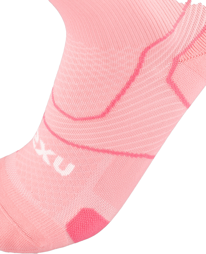 2XU Vectr Cushion Crew Socks Pink Glow/White 2XU