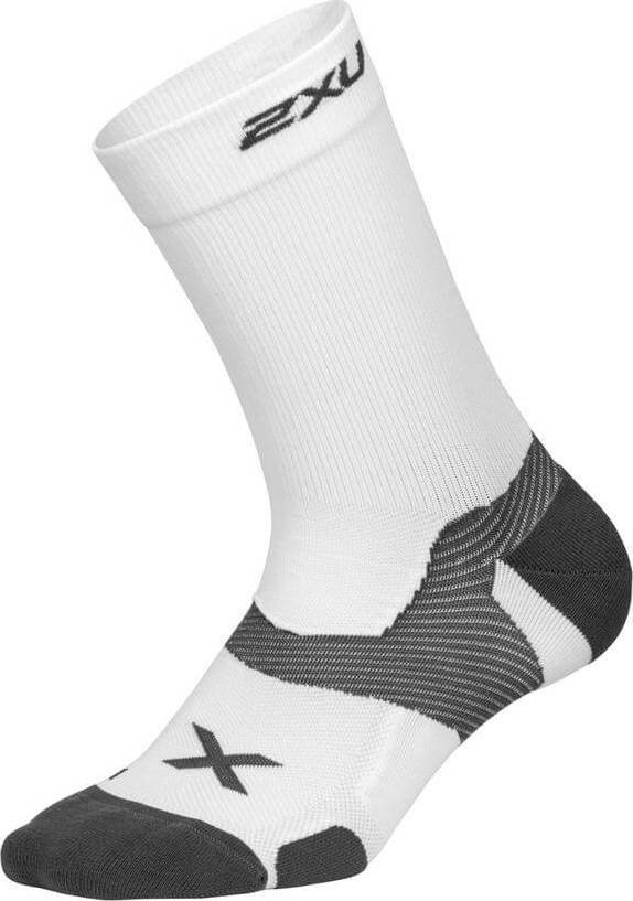 2XU Vectr Cushion Crew Socks White/Grey