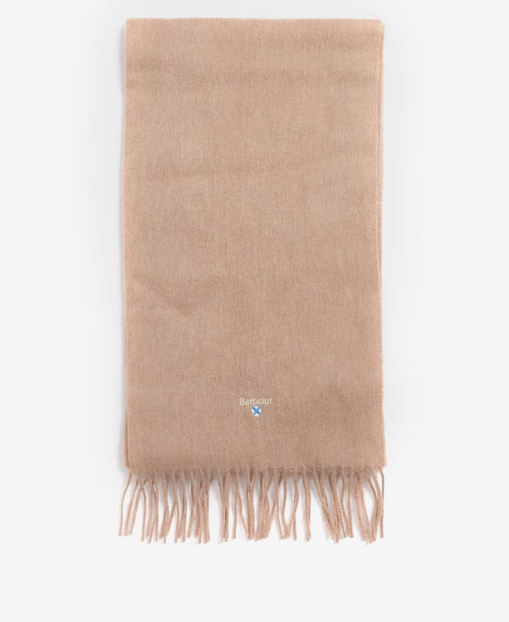 Barbour Unisex Plain Lambswool Scarf Light Brown Barbour