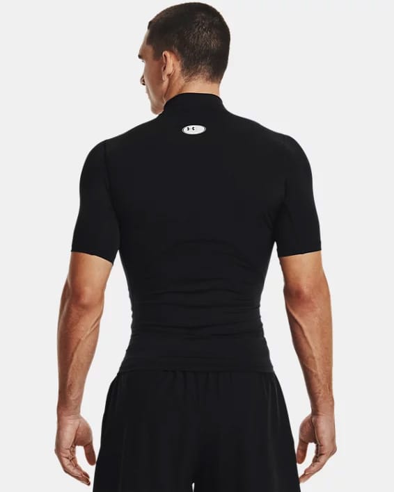 Under Armour Men's HeatGear Compression Mock Short Sleeve Black/White Under Armour