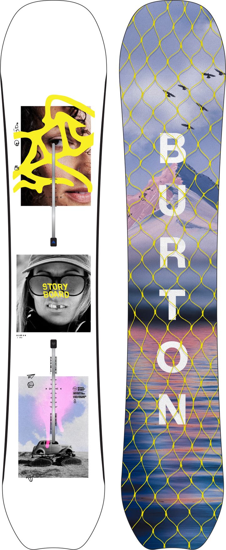 Burton Women's Story Board Camber Snowboard  White Burton