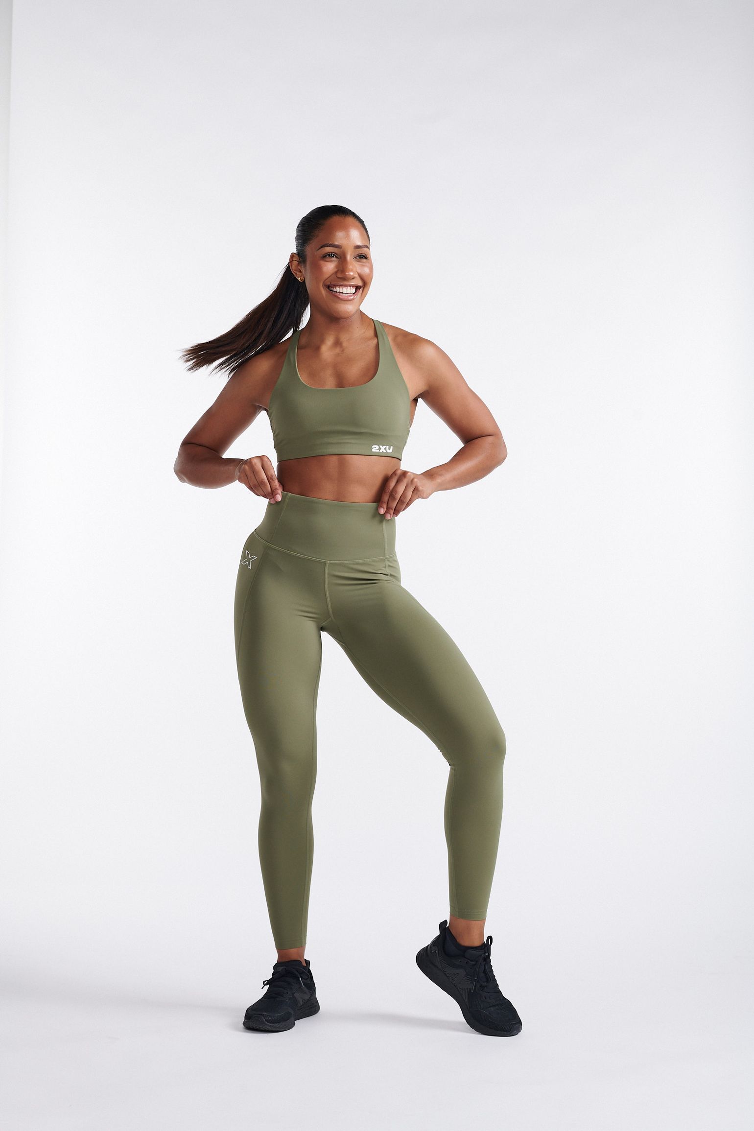 2XU Women's Form Hi-Rise Comp Tights Hunter Green/Hunter Green