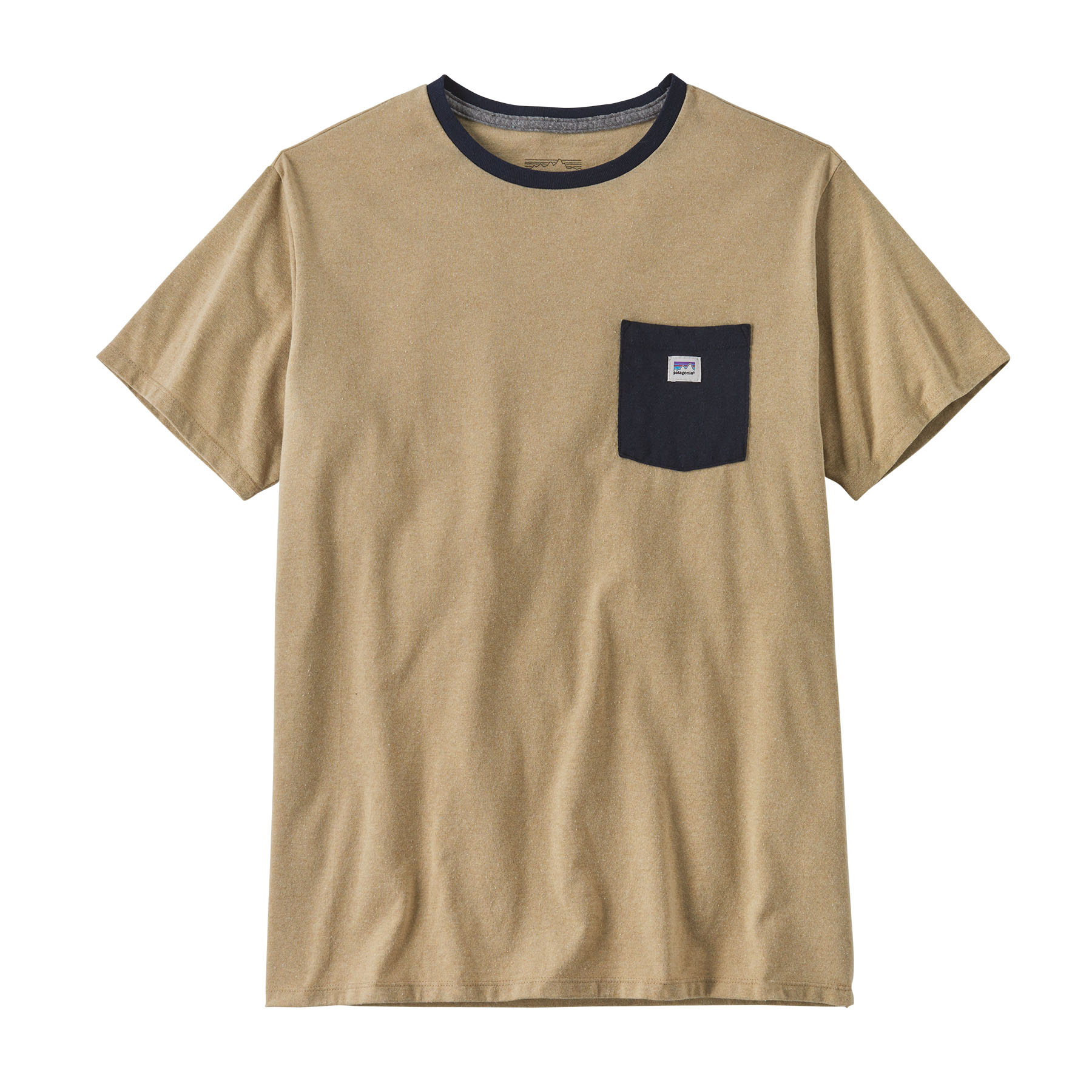 Patagonia Unisex Shop Sticker Pocket Responsibili-Tee Nautilus Tan