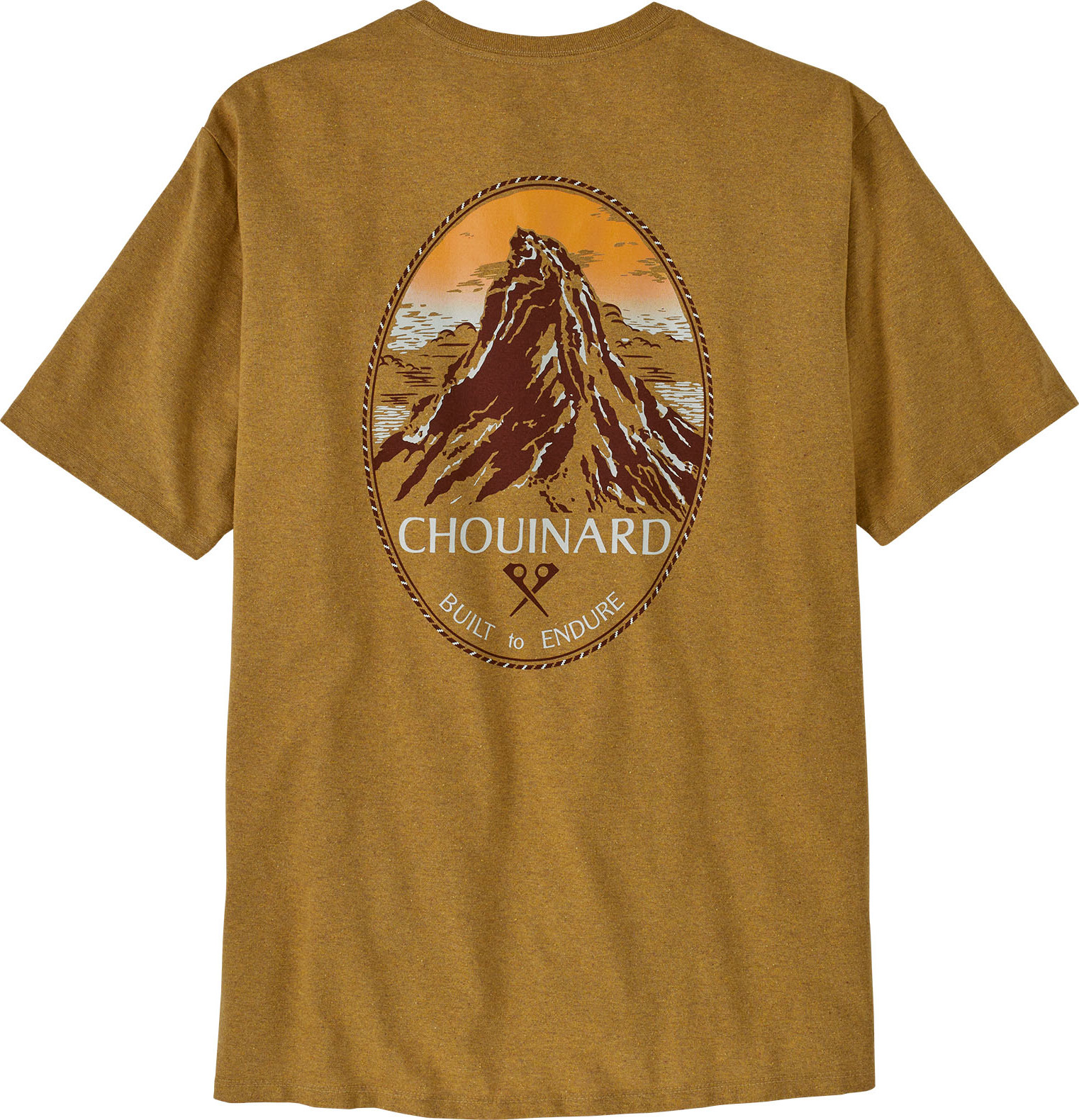 Patagonia Men’s Chouinard Crest Pocket Responsibili-Tee Pufferfish Gold