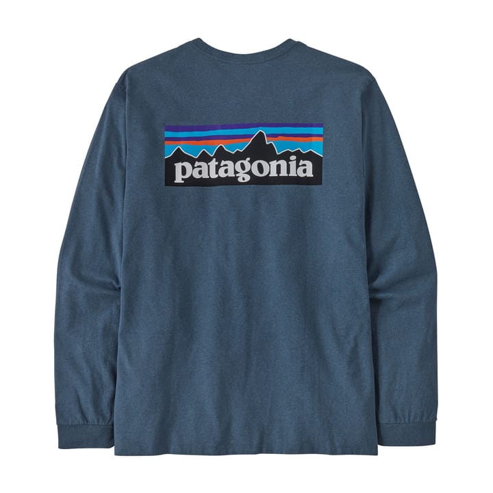 Patagonia Men's Longsleeve P-6 Logo Responsibili-Tee Utility Blue Patagonia