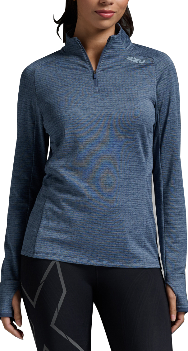 2XU Women’s Ignition 1/4 Zip Indigo/Halogen Reflective