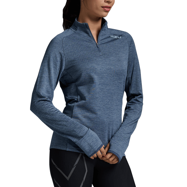 2XU Women's Ignition 1/4 Zip Indigo/Halogen Reflective 2XU