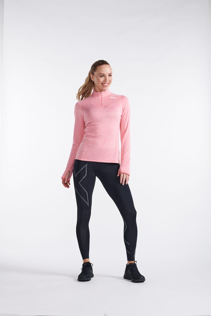 2XU Women's Ignition 1/4 Zip Pink Glow/White Reflective 2XU