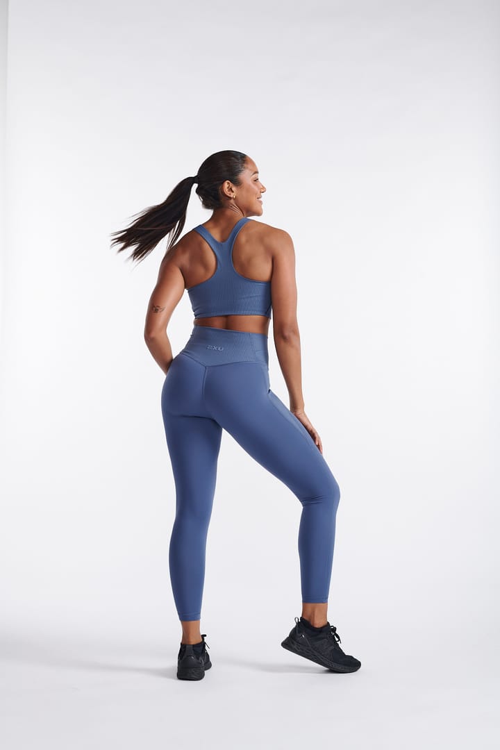 2XU Ribbed Longline Bra Indigo/Blue Stone 2XU