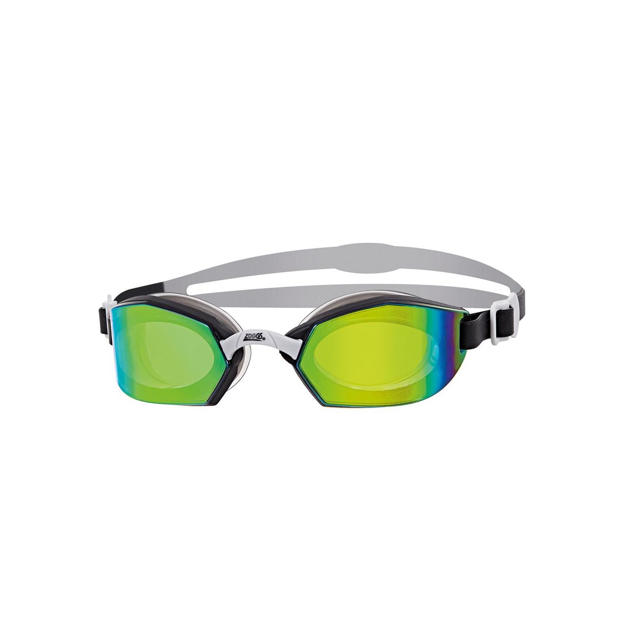 Zoggs Ultima Air Titanium Goggles Black / Silver / Mirror Green