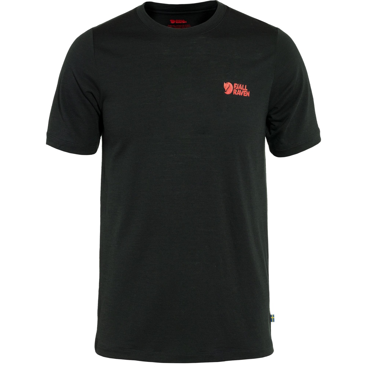 Fjällräven Men’s Abisko Wool Logo Short Sleeve Black