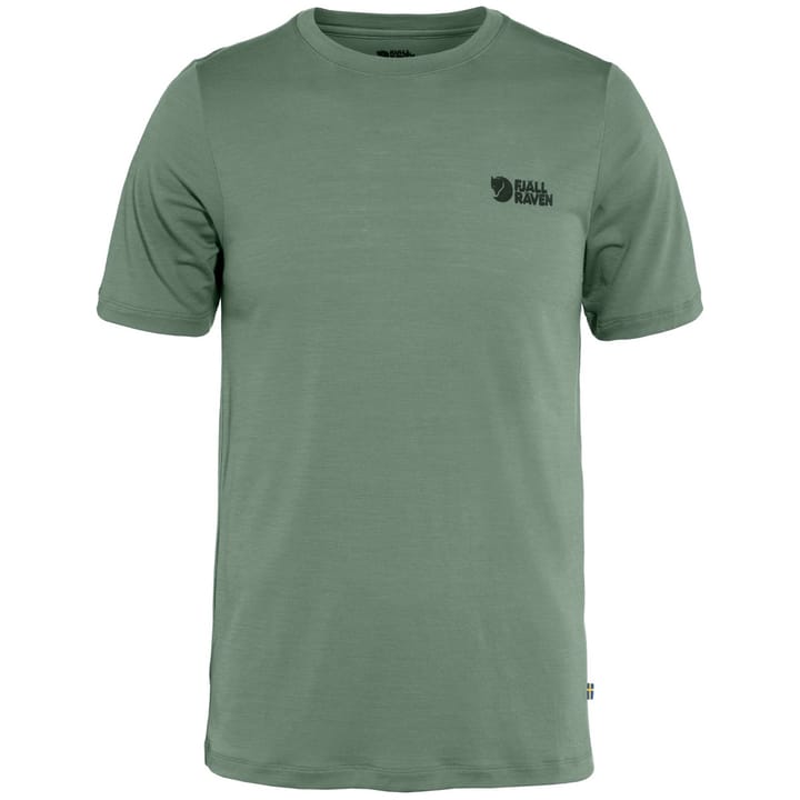 Fjällräven Men's Abisko Wool Logo Short Sleeve Patina Green Fjällräven